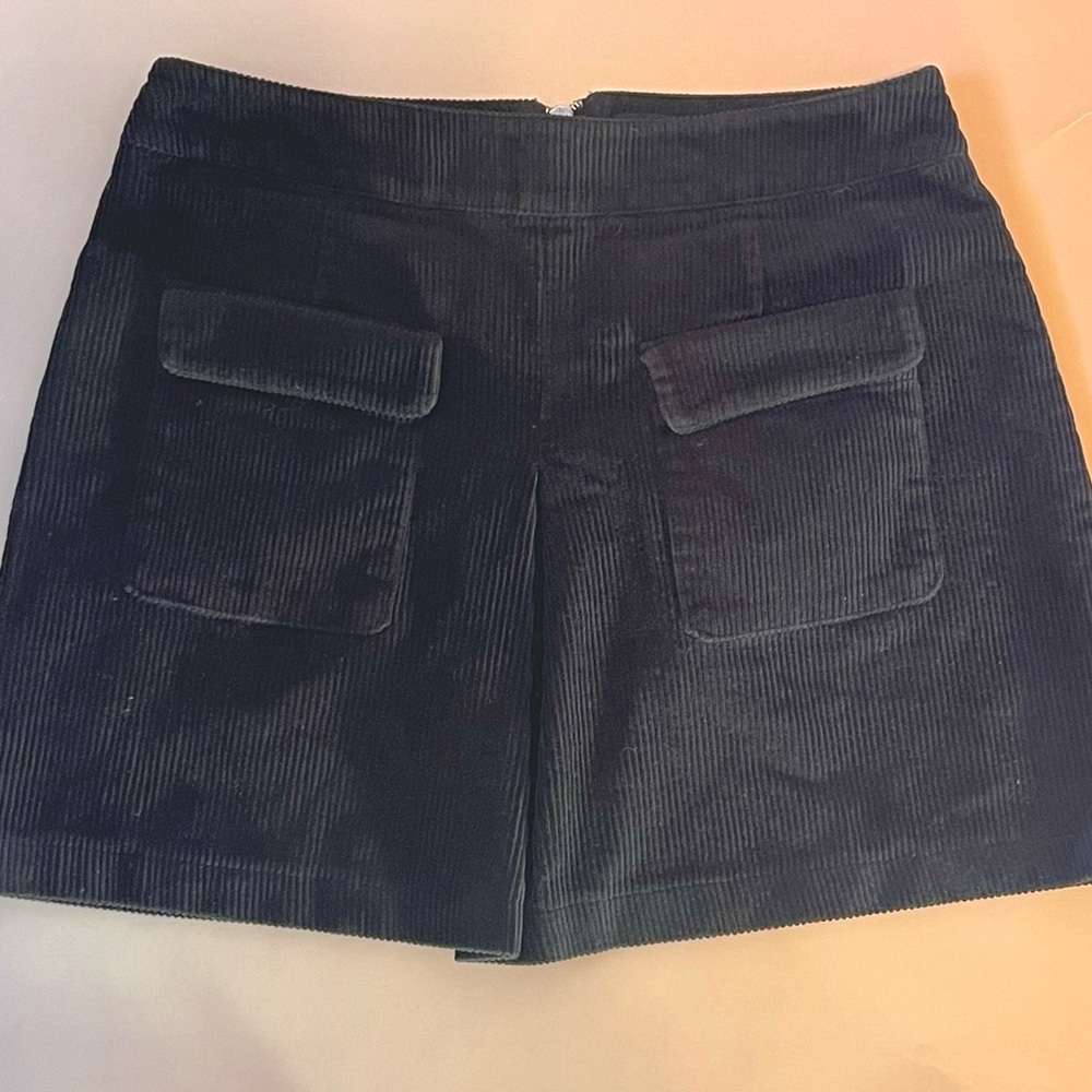 BDG Urban Outfitters Corduroy Mini Skirt – Black– Pocket Front – Size L